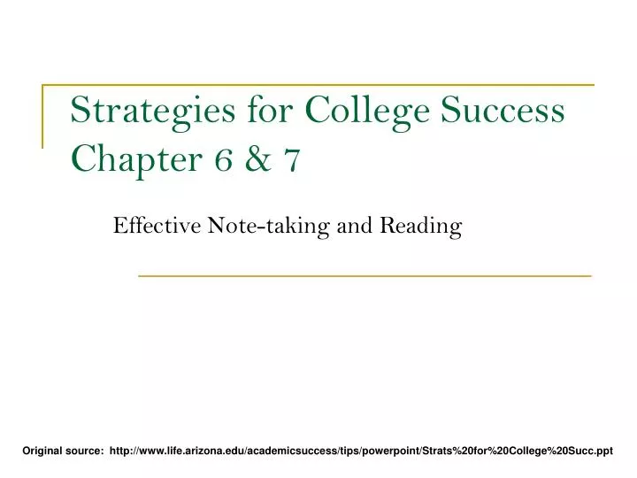 strategies for college success chapter 6 7