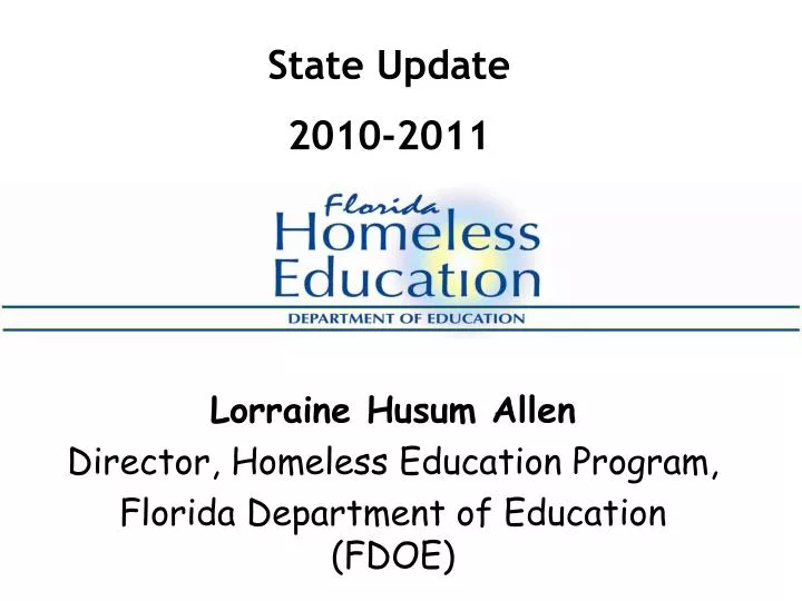 lorraine husum allen director homeless education program florida department of education fdoe