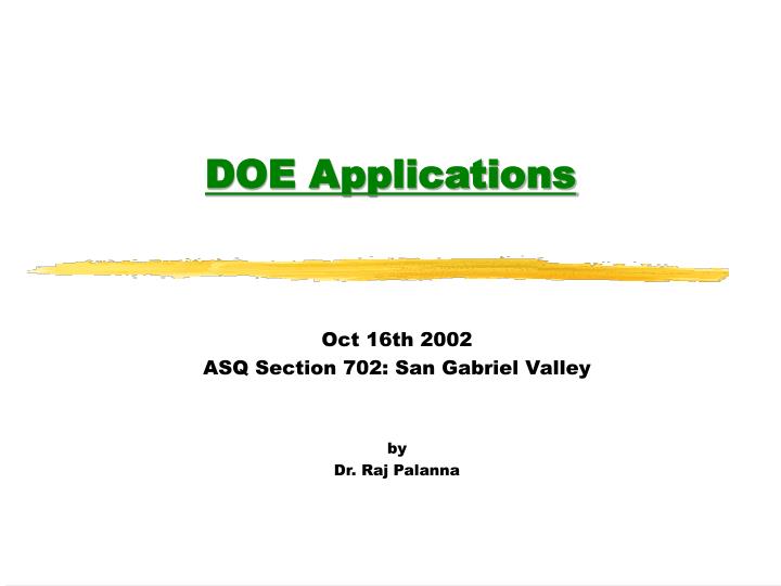 doe applications