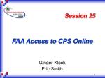 FAA Access to CPS Online - slide 1