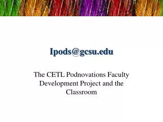 Ipods@gcsu.edu