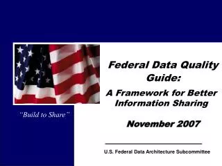 Federal Data Quality Guide: November 2007