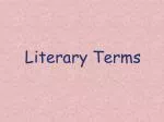 Literary Terms - slide 1