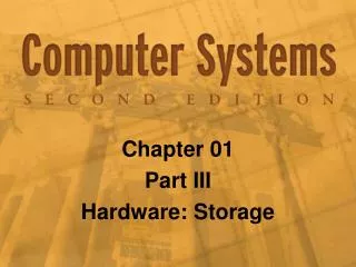 Chapter 01 Part III Hardware: Storage