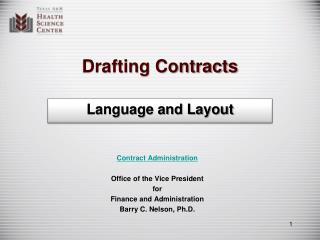 Drafting Contracts