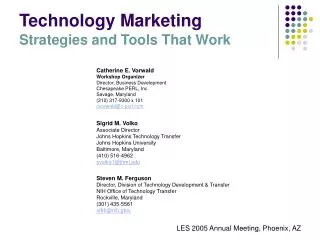 Technology Marketing Strategies and Tools That Work