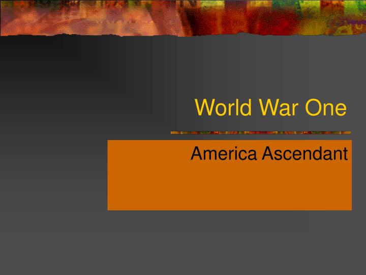 world war one