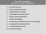 Des outils de pilotage : Pour qui ? Par qui ? Pour quoi ? - slide 1
