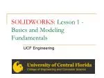 SOLIDWORKS : Lesson 1 - Basics and Modeling Fundamentals - slide 1