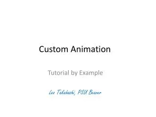 Custom Animation