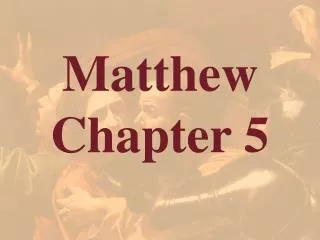 Matthew Chapter 5