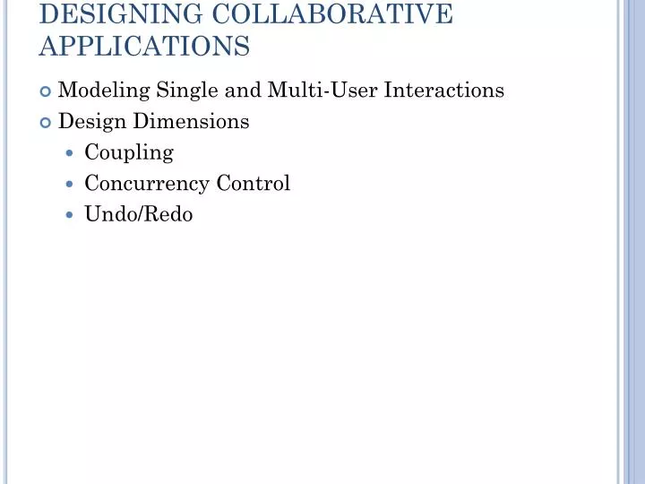 designing collaborative applications