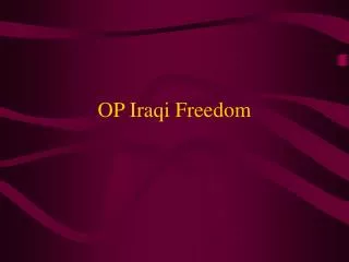OP Iraqi Freedom