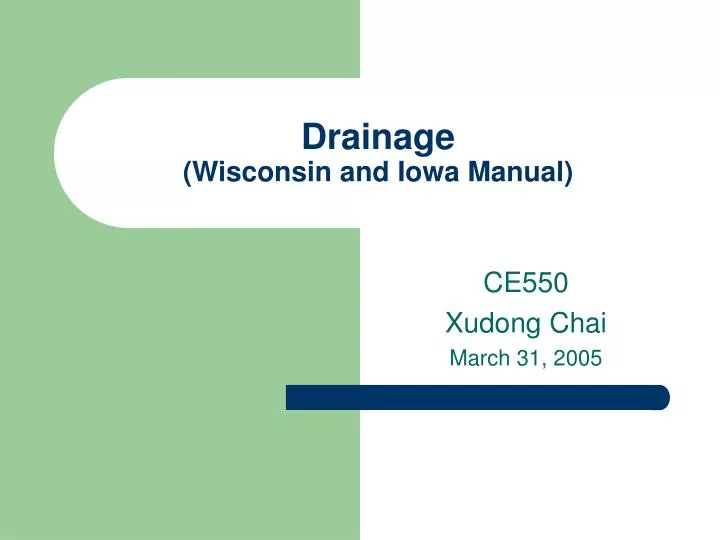drainage wisconsin and iowa manual