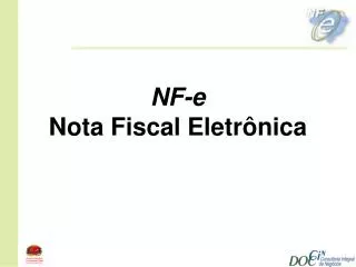 NF-e Nota Fiscal Eletrônica