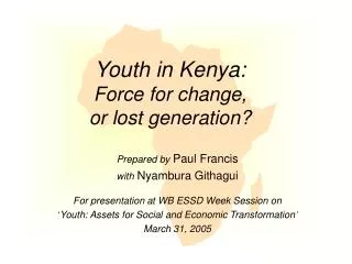 Youth in Kenya: Force for change, or lost generation?