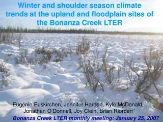 Winter and shoulder season climate trends at the upland and floodplain sites of the Bonanza Creek LTER