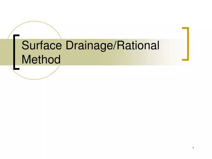surface drainage rational method