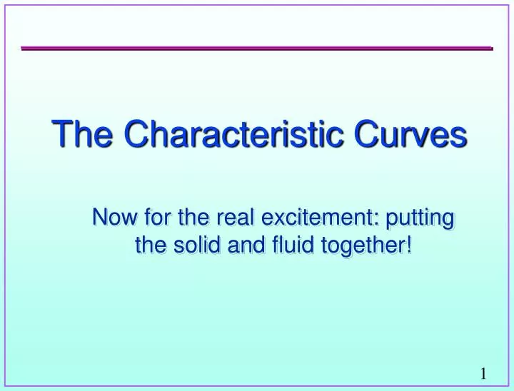 the characteristic curves