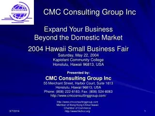 CMC Consulting Group Inc