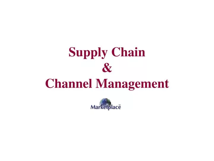 supply chain channel management