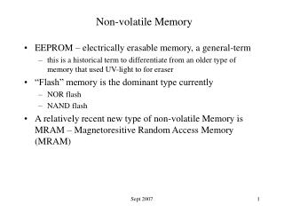 Non-volatile Memory