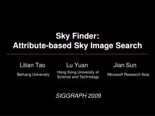 Sky Finder: Attribute-based Sky Image Search