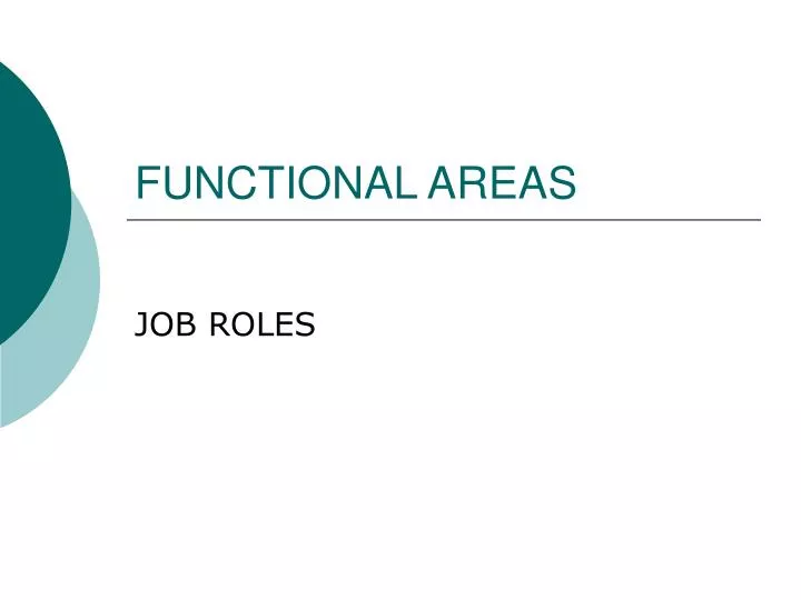 functional areas
