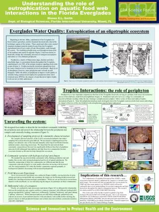 Understanding the role of eutrophication on aquatic food web interactions in the Florida Everglades