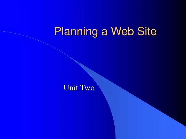 planning a web site