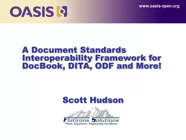 a document standards interoperability framework for docbook dita odf and more