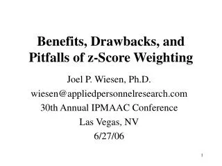 Benefits, Drawbacks, and Pitfalls of z-Score Weighting