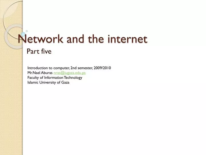 network and the internet