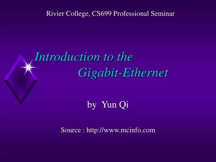 introduction to the gigabit ethernet
