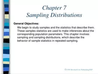 Chapter 7 Sampling Distributions
