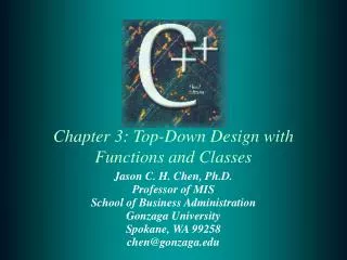 Chapter 3: Top-Down Design with Functions and Classes