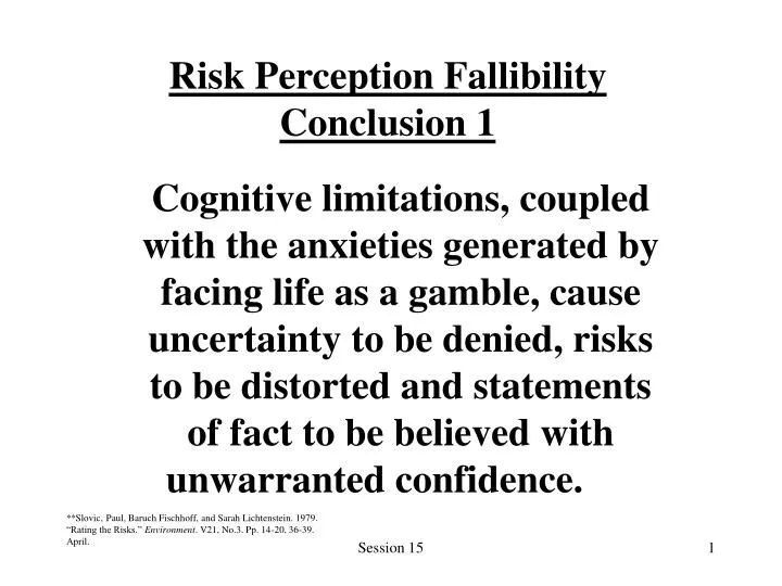 risk perception fallibility conclusion 1