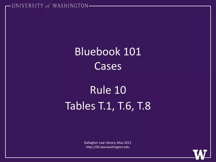 bluebook 101 cases