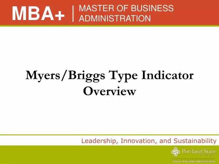 myers briggs type indicator overview
