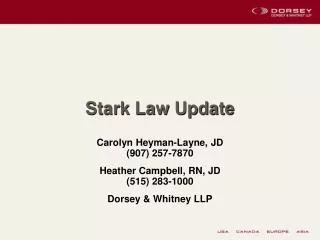 Stark Law Update