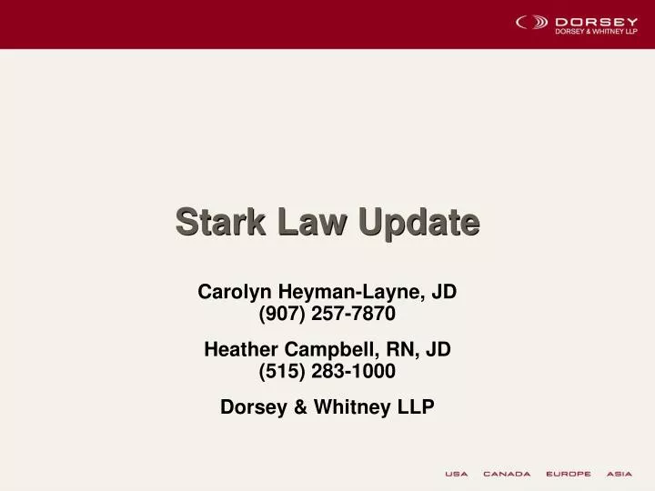 stark law update
