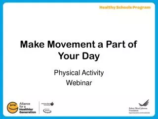 Make Movement a Part of Your Day