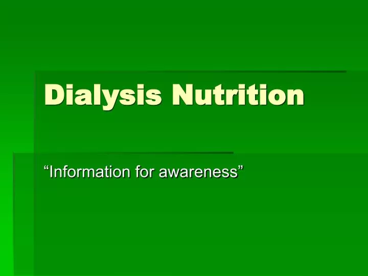 dialysis nutrition