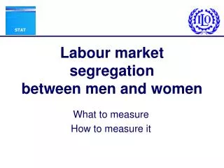 Labour market segregation between men and women