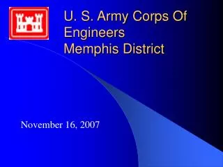 U. S. Army Corps Of Engineers Memphis District