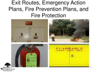 Exit Routes, Emergency Action Plans, Fire Prevention Plans, and Fire Protection