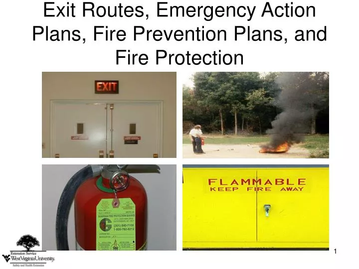 exit routes emergency action plans fire prevention plans and fire protection
