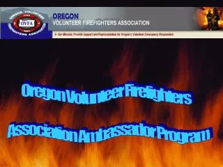 Oregon Volunteer Firefighters Association Ambassador Program