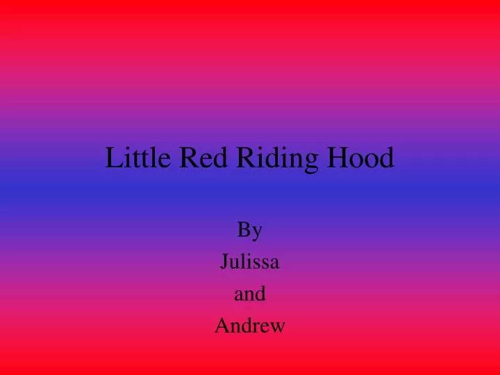 little red riding hood