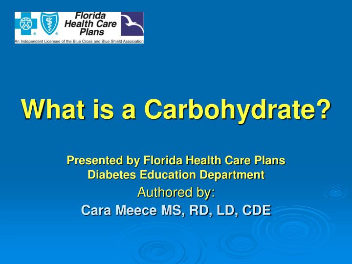 what is a carbohydrate